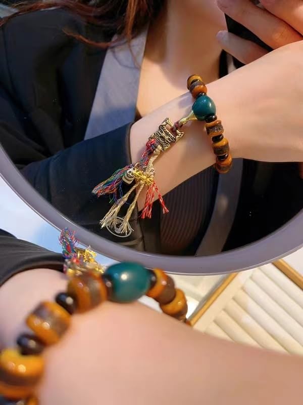 Las pulseras de perlas, Rosario budista, cuentas de rosario, oración de mala tibetana Buda feng Shui Amuleto de meditación budista Cuentas de Buda Cadena de mano Pulsera de estilo étnico tibetano for