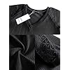 MIHOLL-Womens-Lace-Short-Sleeve-V-Neck-Shirts-Loose-Casual-Tops-Tee-Shirt MIHOLL Women's T Shirt Lace Short Sleeve V Neck Shirts Loose Casual Summer Tunic Tops