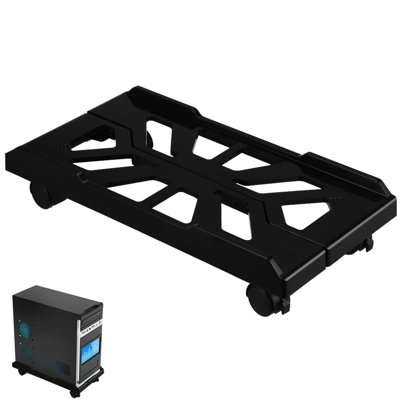 Support de tour PC sur roues pour bureau à la maison ou espace pro
