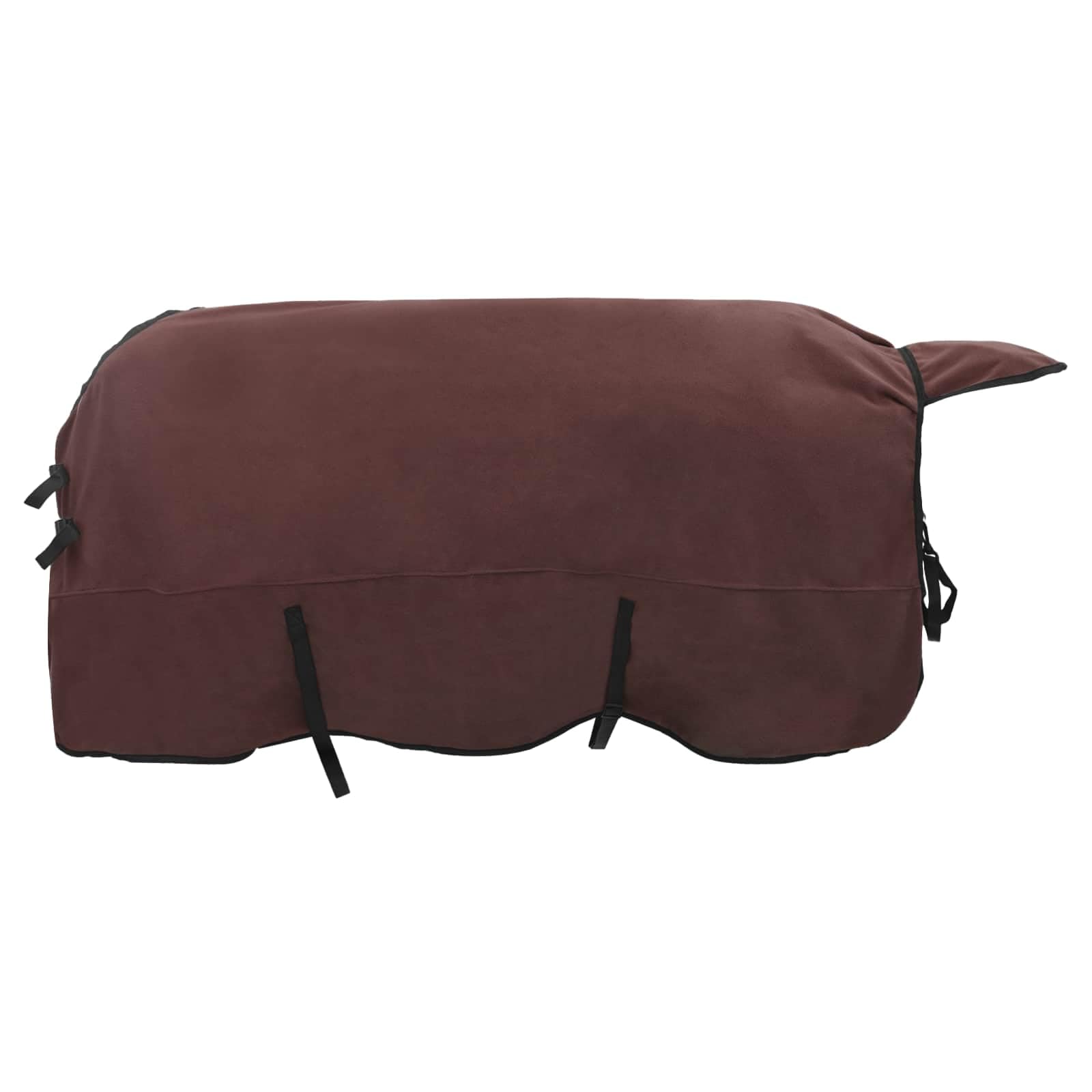 vidaXL Manta de caballo de poliéster marrón oscuro, moderna, ecuestre, funda extraíble para caballo, capa cálida, funcional, elegante accesorio para exteriores