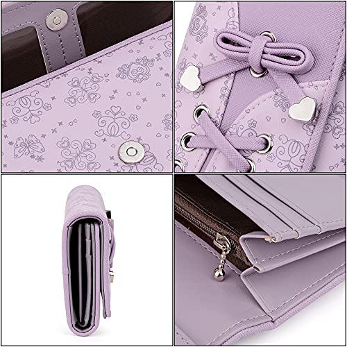 Image of UTO RFID Wallet for Women Large Capacity PU Leather Card Holder Phone Case Zipper Pocket Purse Clutch