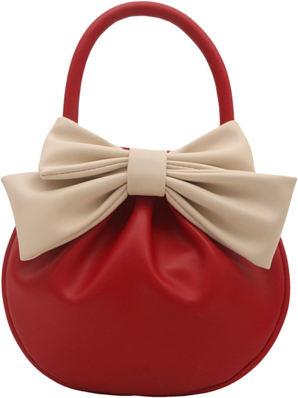Practical Top Handle Bag Bows Evening Purse For Women Casual Work Event TrendyStyle Handbag Wedding Party Fashionable Round Handbag Birthday Gift Her