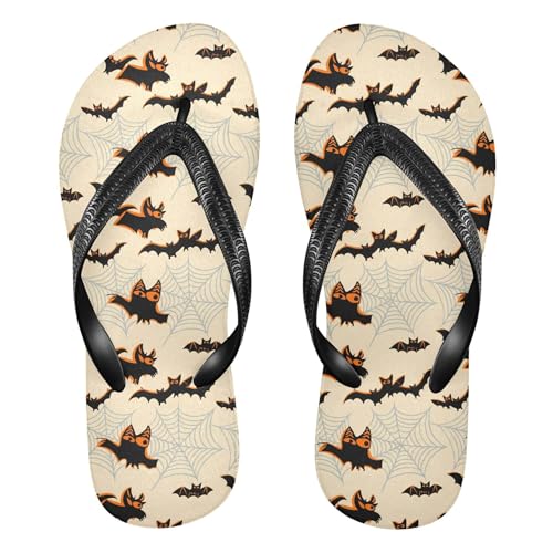 Burbuja Bats Webs Flip Flops for Women Men, Soft Thong Sandals Rubber Slippers for Pool Beach Essentials