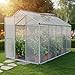 ONBEST stabiles Aluminium Gewächshaus mit Dachfenster – Garten Frühbeet ideal für die Anzucht von Tomaten Blumen – vielseitig nutzbar als Treibhaus, Tomatengewächshaus Pflanzenhaus (XXL)