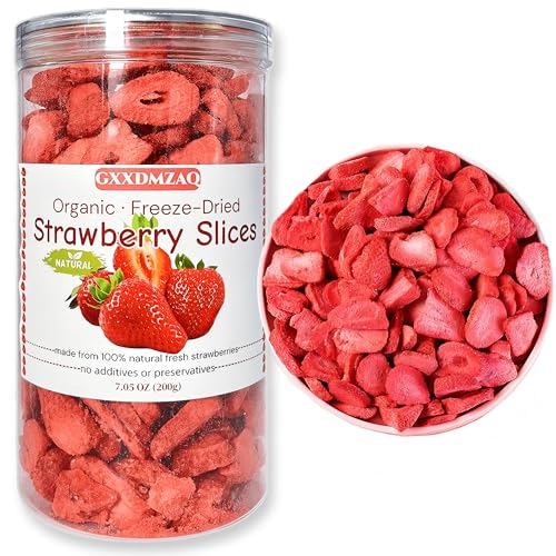 Premium Freeze Dried Strawberry Slices In Resealable Jar | 7.05Oz | No Sugar Added, Non-Gmo, Vegan Snacks | Crunchy Wellsome Topping For Yogurt, Smoothie Bowls, Baking & On-The-Go Fruit Snack