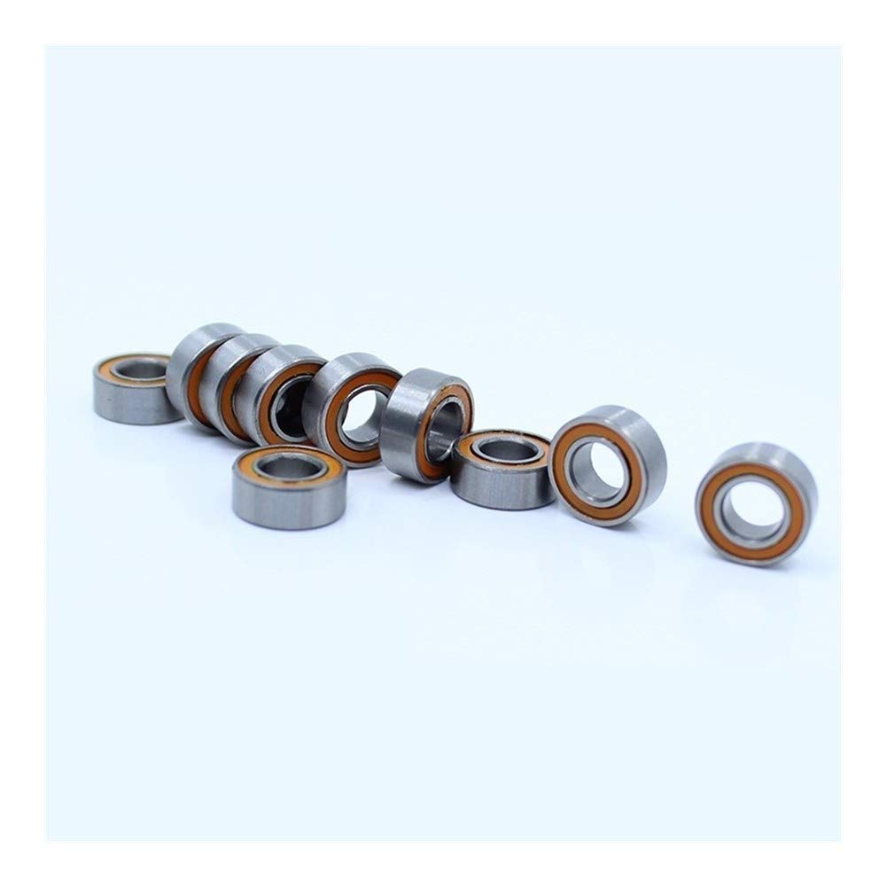 ZBJGBUIA MR105RS Color Deep Groove Ball Bearing ABEC-3 5X10X4 Mm for RC Motor MR105-2RS Miniature Bearings MR105 RS 2RS Orange Sealed