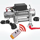 12 VOLT POWER-SEILWINDE: Elektrische Seilwinde 12V, mit Zugkraft: 5909 kg, Motorleistung: 4,5 kW - Original ROTFUCHS Seilwinde