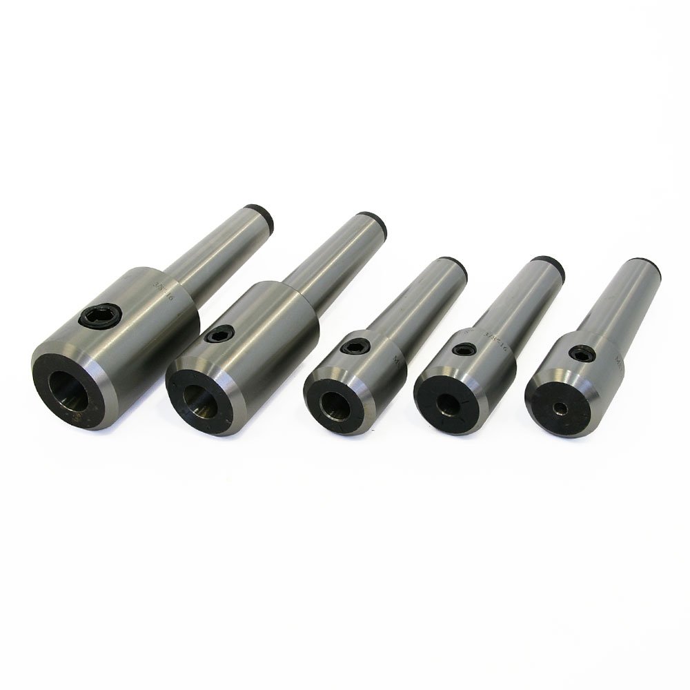 3 Morse Taper End Mill Holder Set, 5 Piece Drawbar Thread 3/8"16