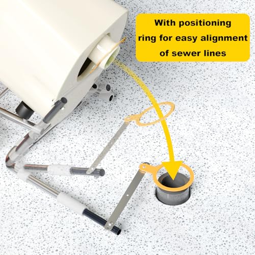 Image of Toilet Installation Jack, Stainless Steel Foldable Toilet Cart Jack with Positioning, Rubber Wheels Toilet Dolly Lift Tool for Plumbers