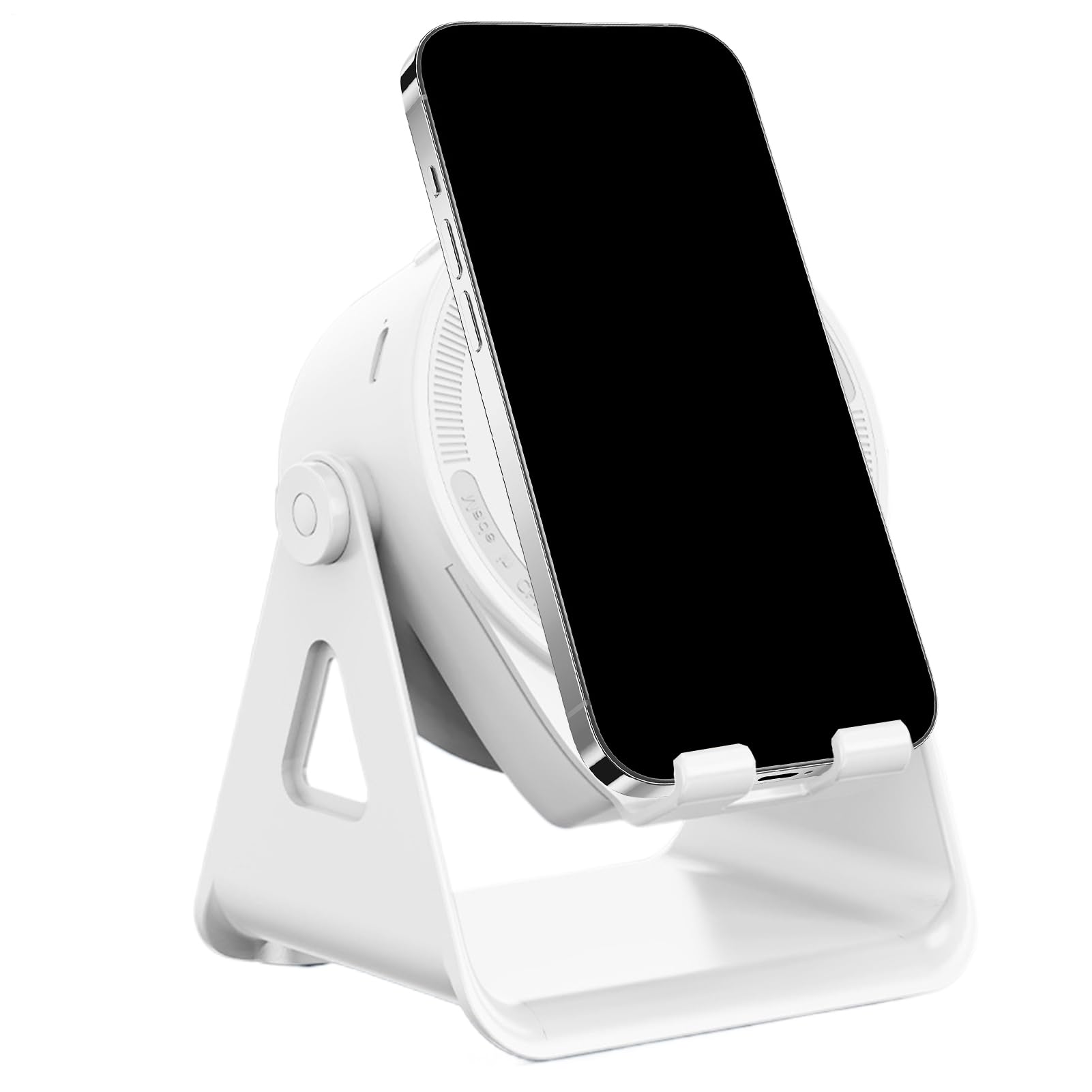 Induction Bracket Speaker Light, Intelligent Sensing Audio Dock, 360° Rotating Holder Design, Wireless Amplification Stand, For Travel Outdoor Desk Shower Car Use, 4.21x3.46x5.08 Inches