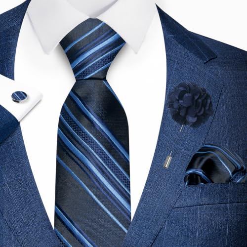 Image of joy alice 70 Colors Ties Set Men Mixed Color Necktie Handkerchief Cufflinks Brooch 3.15 Formal