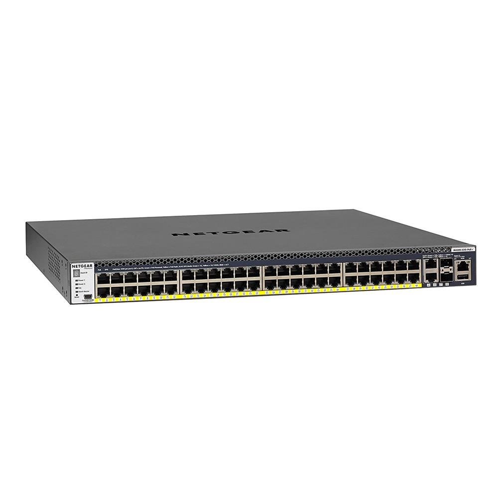 Netgear M4300-52G-Poe+ - Switch - L3 - Managed - 2 X 10/100/1000/10000 + 2 X 10 Gigabit Sfp+ + 48 X 10/100/1000 (Poe+) - 606449112832