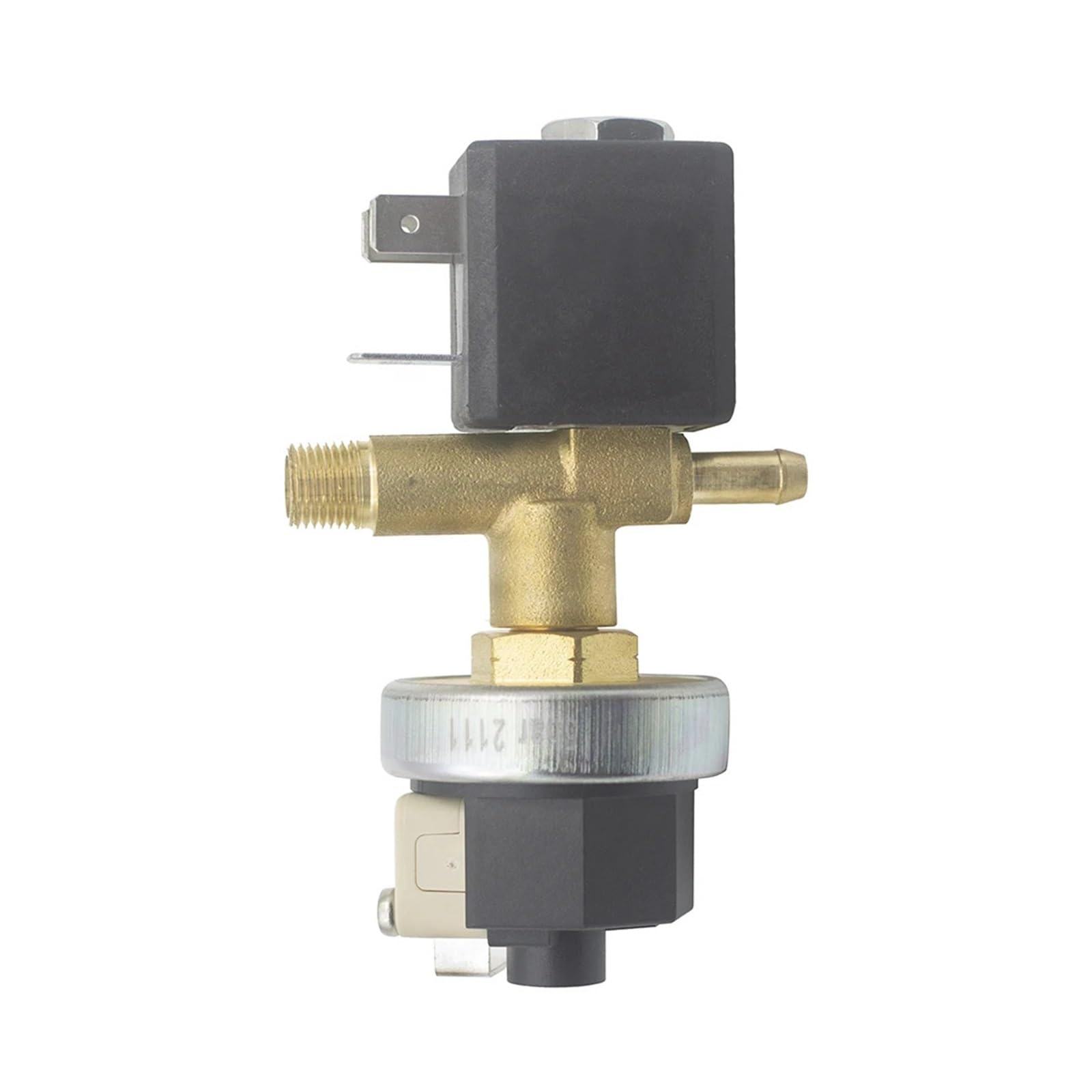 JYZ-3 válvula de agua de doble solenoide, normalmente cerrada, 2 vías, CA 230V G1/8 ", latón, agua, gas, con combinación de interruptor de presión