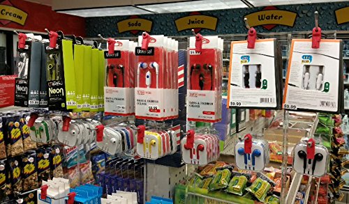 6mm Plastic Retail Shop Security Display Hook Anti- Theft, Anti Sweep Stop Lock for Pegboard or Slat-Wall Unlock Key is not Included (50 Stop Lock, Black)