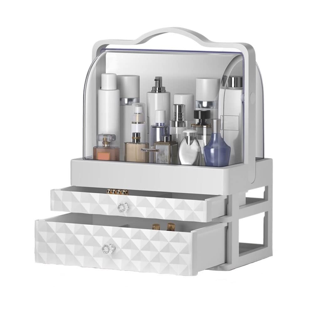 Boîte de rangement cosmétique grand volume et rack maquillage de bureau