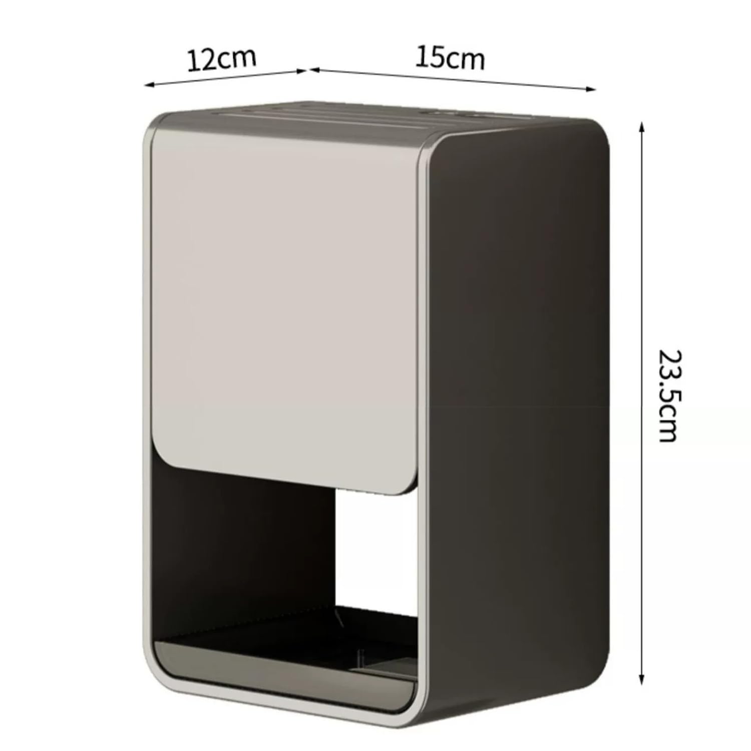 Dxcaicc Kitchen Knife Holder, ABS/Carbon Steel Storage Block with Water Drainage, Countertop/Wall-Mountable Kitchen Storage,Gray,Countertop