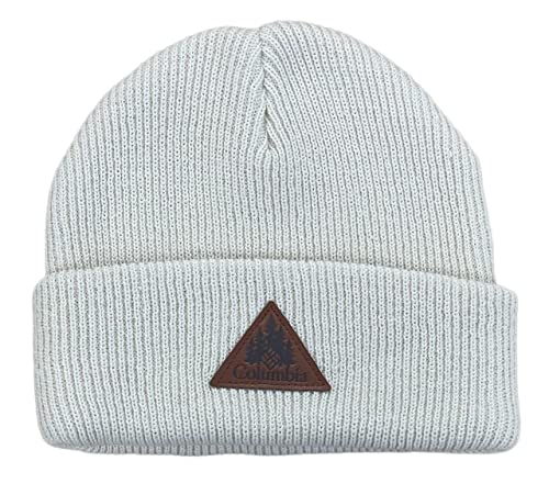 Columbia Unisex Nordic Point Logo Cuffed Beanie Hat Cap (Butter White)
