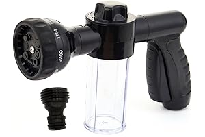 Foam Gun for Hose: Car Wash Nozzle with 8 Watering Patterns