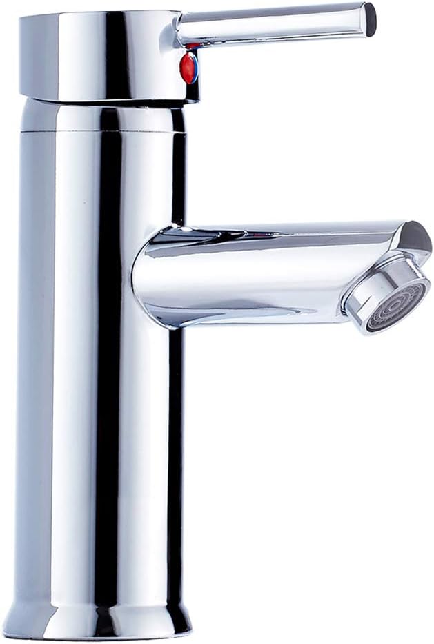 ECOILY Basin Sink Tap Single Lever Chrome Bathroom Mixer Tap