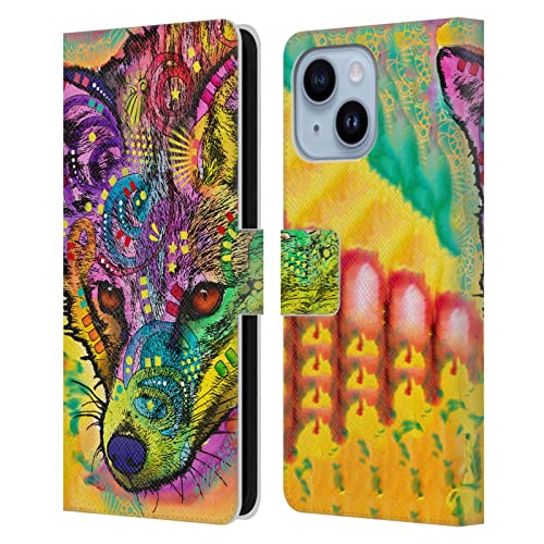 Étui Portefeuille iPhone 14 Plus Dean Russo Renard en Cuir - Head Case Designs