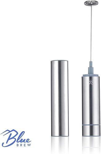 Miniatura 3 de Blue Brew BB1006 Espumador de leche eléctrico de acero inoxidable, fabricante de espuma de mano, batidor de bebida de viaje para café con leche,