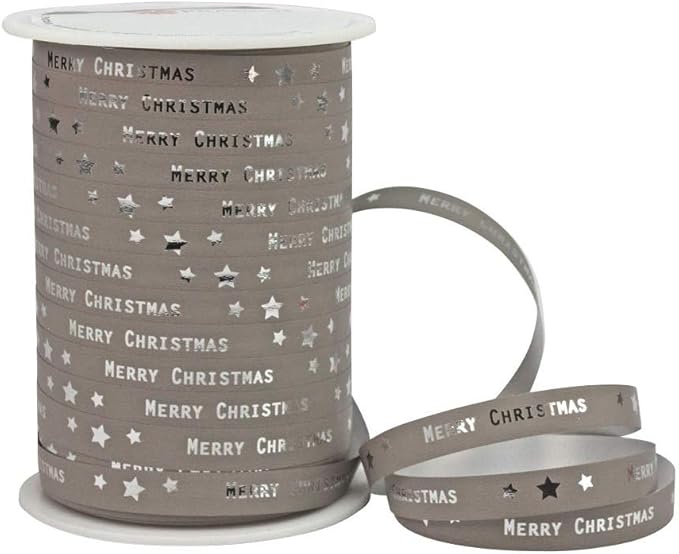 Präsent – Ringelband „Merry Christmas“, sandstein, 10 mm – 100 m Präsent – Ringelband „Merry Christmas“, sandstein, 10 mm – 100 m