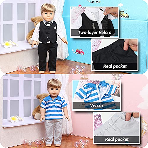 Fundolls FAIRYDOLLY-BOY CLOTHES 8 SET 18-Inch American-Girl Boy Doll Clothes thumb #3