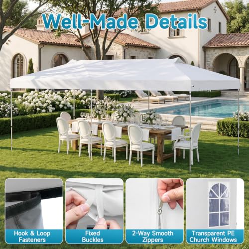 Image of Tangkula 10x20 Ft Pop Up Canopy with Center Lock
