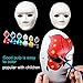 Vankcp 12 Pcs DIY White Mask, Halloween White DIY Masks,Plain Mask Paper Full Face Opera Masquerade Masks