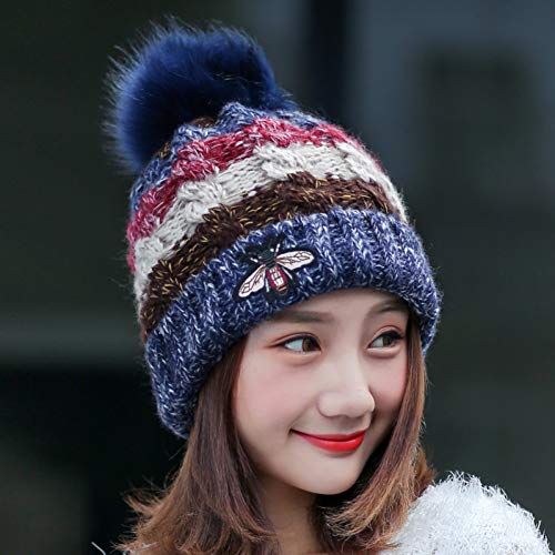 Bonnet tricoté chapeau femme chaud hiver automne casual
