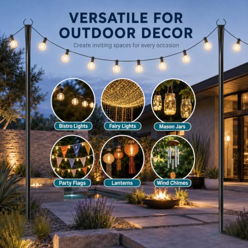 Ainclte 4 Pack 10FT Outdoor String Light Poles - image 4