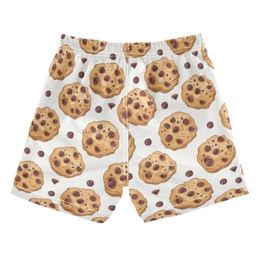Chocolate Chip Cookies Boys Swim Trunks Boys Beach Board Shorts Quick Dry Bathing Suit2