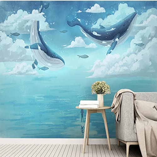 Papier peint Nordic Océan Baleine murale 3D 140x100 cm - 4