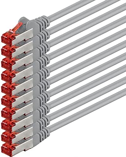 1aTTack CAT5e Netzwerkkabel 5x1m Grau - LAN Kabel Für Internet & Netzwerk