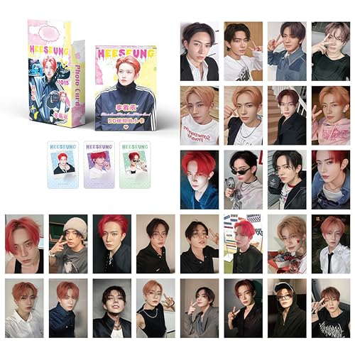 Yuto HEESEUNG 50 PCS Album THE SIN : Vanish laser Photocards 50 PCS Lomo Cards Set Postcard Gift Merchandise for Boys and Girls (HEESEUNG)