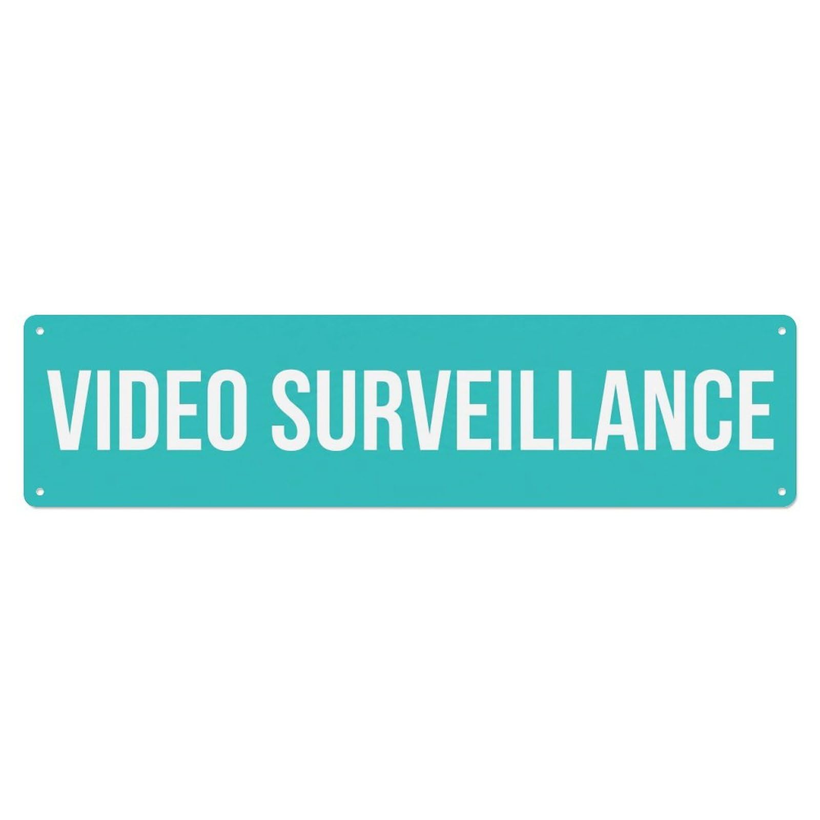Video Surveillance Camera Monitoring Metal Tin Sign