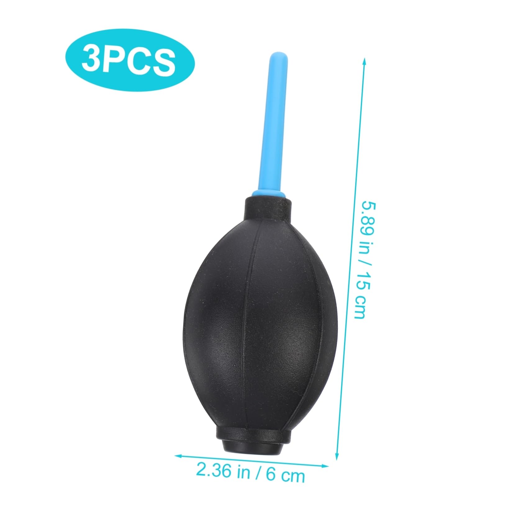 SHOWERORO 3Pcs Squeeze Ball Pump Air Blower Cleaner for Digital Cameras Powerful Dust Removal Tool with Pin Valve Nozzle for Lenses Sensors and Filters