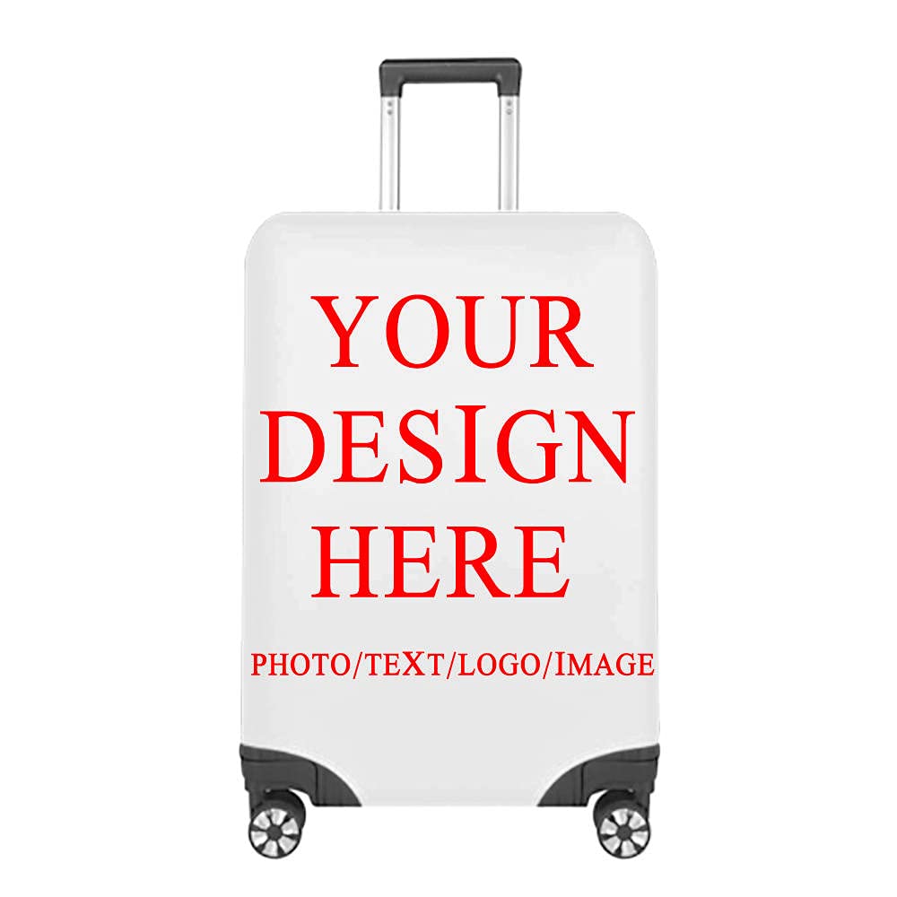 Customized Travel Luggage Cover Protecto with Your Photos and Text,Customize Travel Luggage Cover Protecto Design Your Own，Personalized Diy Your