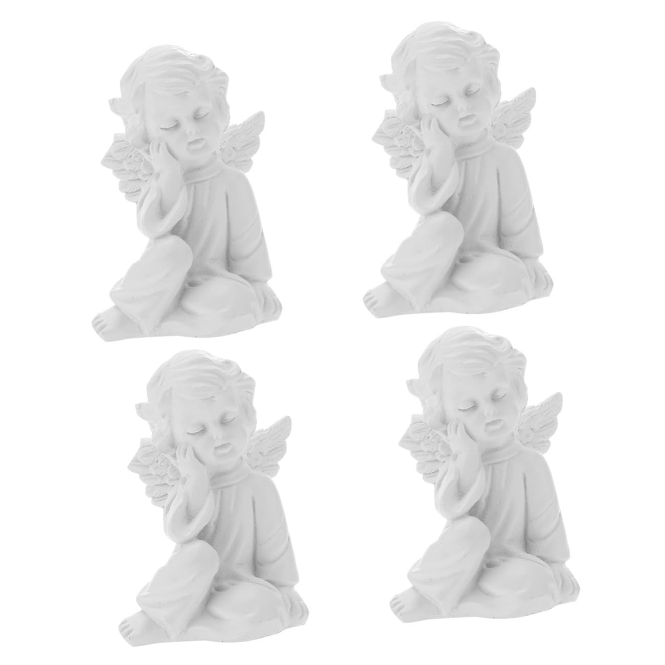 Sculptures d'ailes en résine blanche VICASKY au design artistique pour une décoration premium