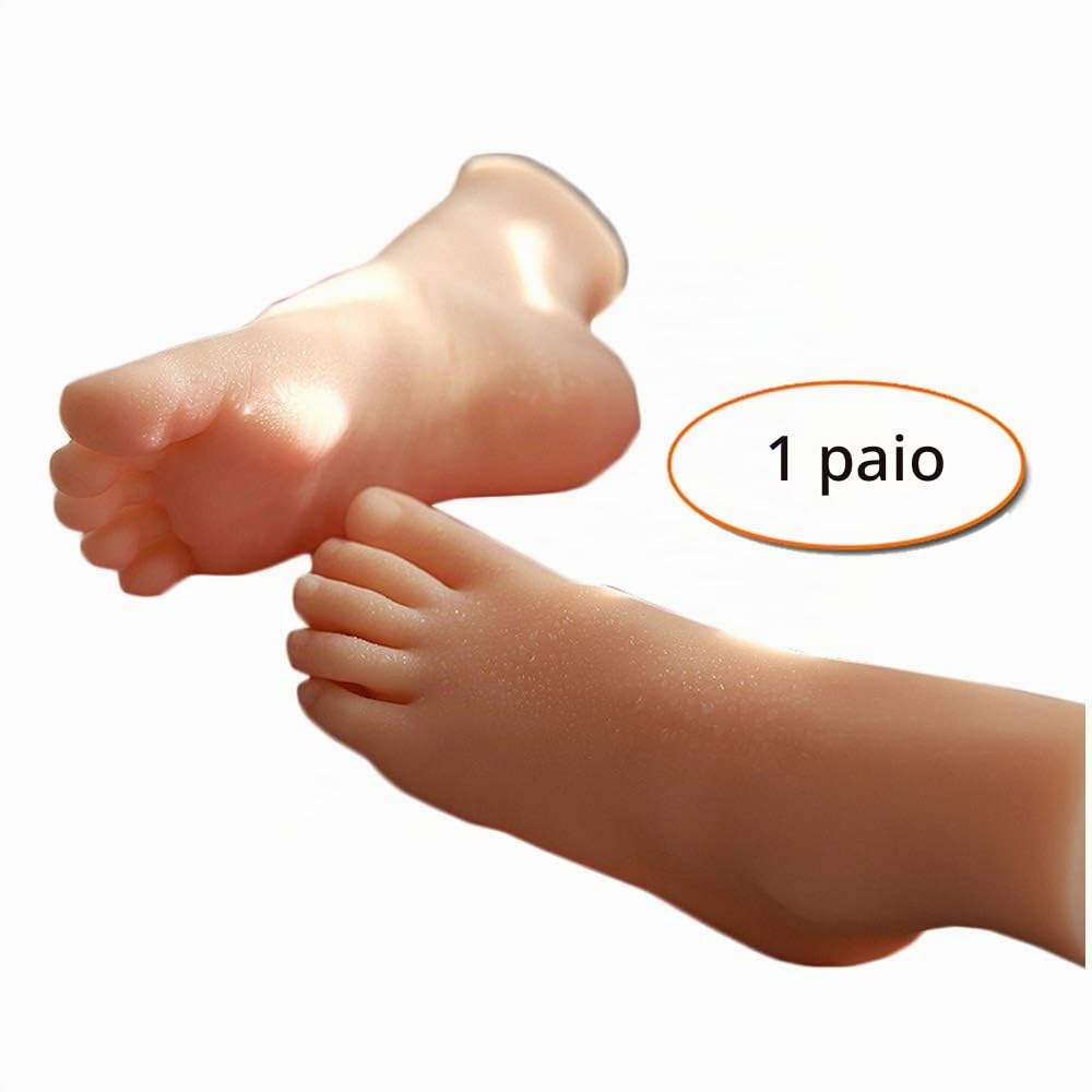 FXQ 1 Paio Silicone Mannequin Foot - Lifesize Piedi Ragazza Modello per i monili di Sandalo Scarpe calzino Display Art Schizzo
