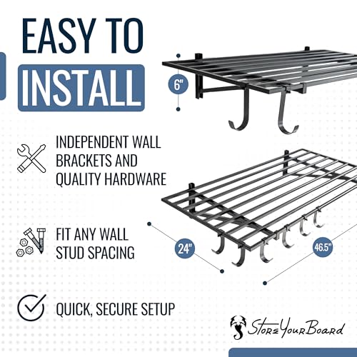 Storeyourboard 06749 2 Pack Heavy Duty Garage Wall Shelves thumb #3