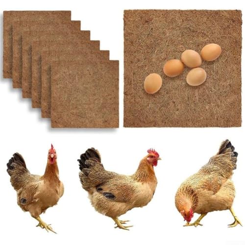 Tapis de nidification poule pondeuse coco 30cm lot de 6 doublure lavable nid - 4