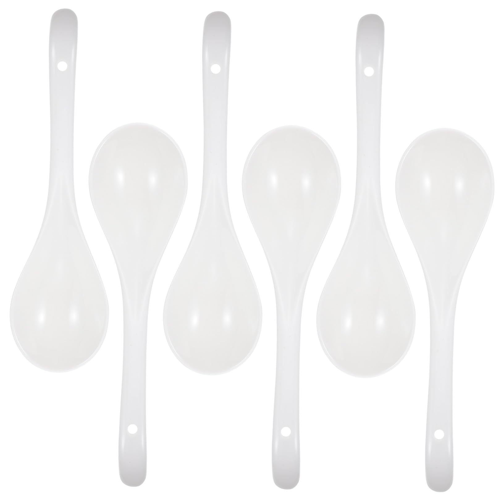 Cuillères à soupe en céramique de grande taille pour service de restaurant et maison
