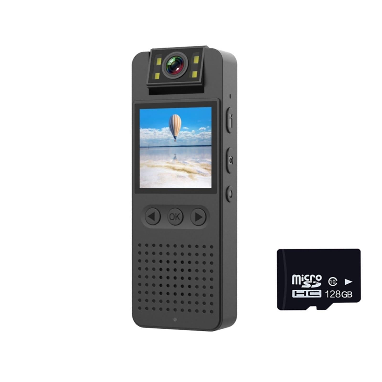 JVDDI Body Camera 1080p Portable Camera With Wireless Hotspot Motion, High-definition Infrared Night Vision Law Enforcement Recorder for Outdoor Recording(Camera 128G card)