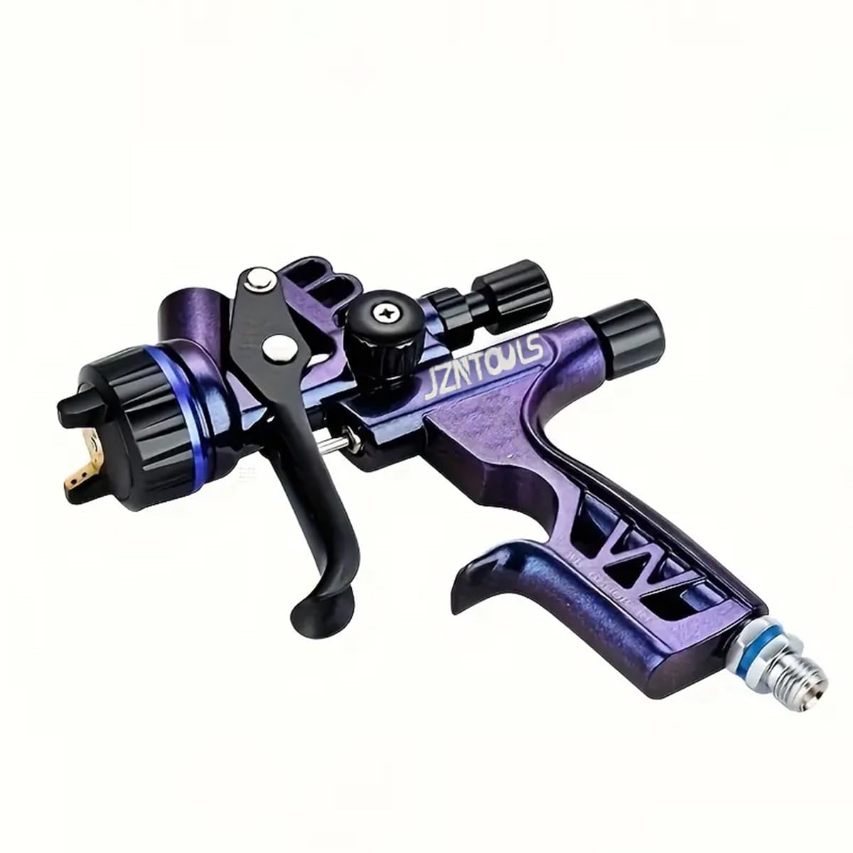 HVLP - Pistola de pulverización de aire con boquillas de acero inoxidable de 1,3 mm y taza de material de polietileno de 600 cc, pistola de pintura de pulverización de aire con 1 taza de mezcla de 600