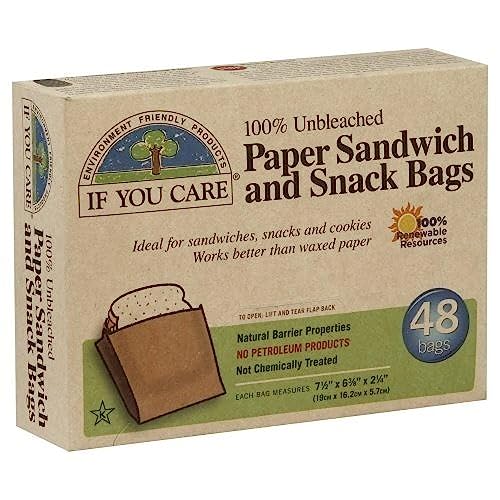 IF YOU CARE, BAGS,SNDWCH/SNACK,UNBLCHD 48 CT