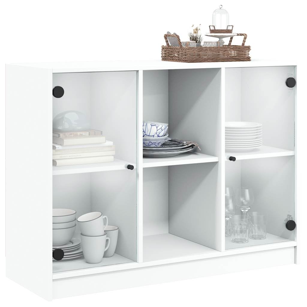 Credenza bianca, 102 x 37 x 75,5 cm, in legno