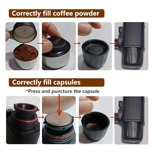 Cafetera Manual Portátil para Espresso sin Electricidad miniatura 4