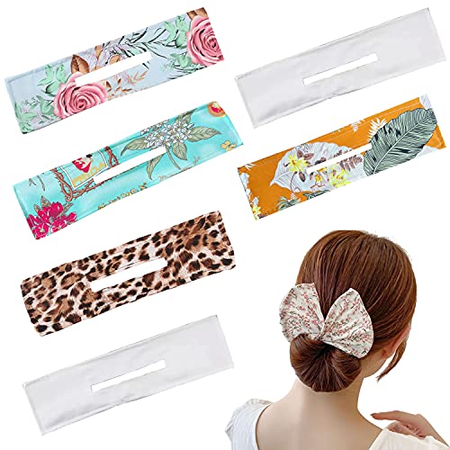 Deft Bun For Hair Accessories 6 Pieces Women Cloth Maker Hair Bun Maker Reusable Bun Crown Twister Classy Multicolor Magic Clip French Twist Hairstyle Donut Bun Former Maker