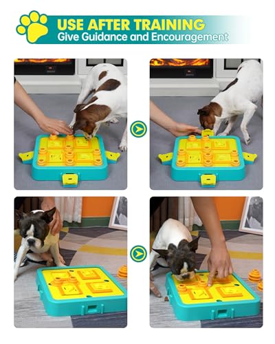 Dog Puzzle Toy Mental Stimulation - Level 3 in 1 Dogs Food Puzzles Toys, Dog Treat Puzzle Feeder (Advanced-Blue Board)